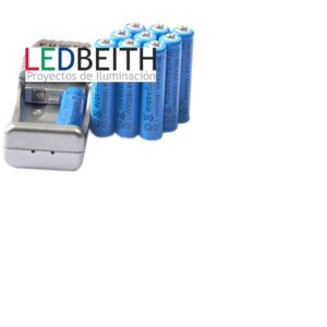 10 Baterías o Pilas AAA NiMH rechargeable battery +USB Charger MP3 blue