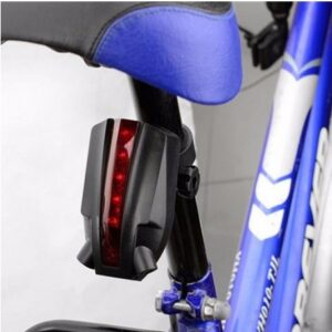 2 Laser+5 LED Rear Bike Bicycle Tail Light Beam Safety Warning Red Lamp