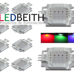 Chip 10 W, Cuadrado, RGB