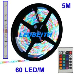 Tira LED SMD3528, 5M - 12V - IP33 RGB