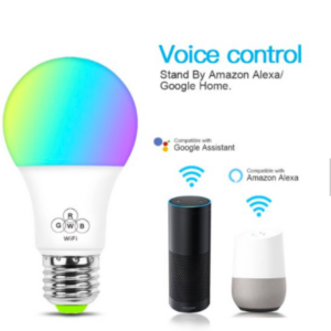 FOCO LED RGBW Inteligente WiFi, compatible con Alexa Google Home IFTTT, E27 7W, 500 LM