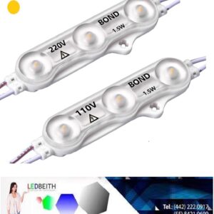 Módulo LED 3x12835, 110v, 1.5W, IP67, Blanco Cálido