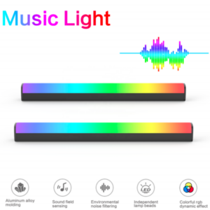 Barras de luz LED RGBIC inteligentes, retroiluminación de ambiente con kit de sincronización de música que funciona con teléfono, modos preestablecidos,para juegos, PC, TV